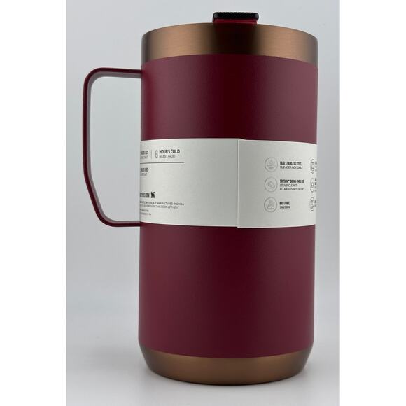 BRAND NEW LIMITED EDITION STANLEY STAY HOT CAMP MUG | 24 OZ, GILDED POMEGRANATE - Picture 2 of 4